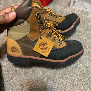 Timberland Kids' Tan and Black Outdoor Boots